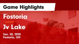 Fostoria  vs Jv Lake Game Highlights - Jan. 30, 2020