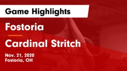 Fostoria  vs Cardinal Stritch  Game Highlights - Nov. 21, 2020