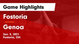 Fostoria  vs Genoa  Game Highlights - Jan. 5, 2021