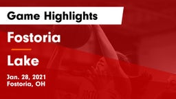 Fostoria  vs Lake  Game Highlights - Jan. 28, 2021
