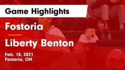 Fostoria  vs Liberty Benton Game Highlights - Feb. 18, 2021