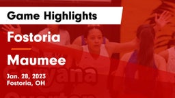 Fostoria  vs Maumee  Game Highlights - Jan. 28, 2023