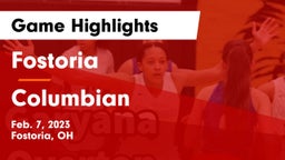 Fostoria  vs Columbian  Game Highlights - Feb. 7, 2023