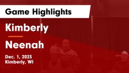 Kimberly  vs Neenah  Game Highlights - Dec. 1, 2023