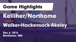 Kelliher/Northome  vs Walker-Hackensack-Akeley  Game Highlights - Dec 6, 2016