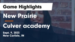New Prairie  vs Culver academy  Game Highlights - Sept. 9, 2023