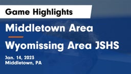Middletown Area  vs Wyomissing Area JSHS Game Highlights - Jan. 14, 2023