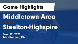 Middletown Area  vs Steelton-Highspire  Game Highlights - Jan. 27, 2023