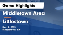 Middletown Area  vs Littlestown  Game Highlights - Dec. 2, 2023