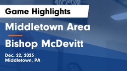 Middletown Area  vs Bishop McDevitt  Game Highlights - Dec. 22, 2023