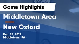 Middletown Area  vs New Oxford  Game Highlights - Dec. 28, 2023