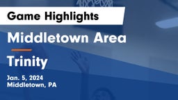 Middletown Area  vs Trinity  Game Highlights - Jan. 5, 2024