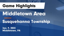 Middletown Area  vs Susquehanna Township  Game Highlights - Jan. 9, 2024