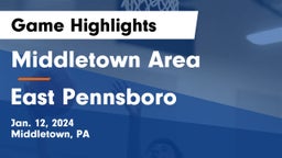 Middletown Area  vs East Pennsboro  Game Highlights - Jan. 12, 2024