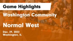 Washington Community  vs Normal West  Game Highlights - Dec. 29, 2022