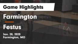 Farmington  vs Festus Game Highlights - Jan. 28, 2020