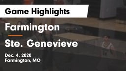 Farmington  vs Ste. Genevieve  Game Highlights - Dec. 4, 2020