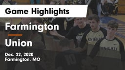 Farmington  vs Union  Game Highlights - Dec. 22, 2020