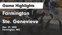 Farmington  vs Ste. Genevieve  Game Highlights - Dec. 29, 2020