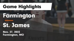 Farmington  vs St. James  Game Highlights - Nov. 27, 2023