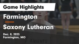 Farmington  vs Saxony Lutheran  Game Highlights - Dec. 8, 2023