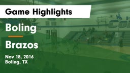 Boling  vs Brazos Game Highlights - Nov 18, 2016