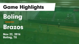 Boling  vs Brazos Game Highlights - Nov 22, 2016