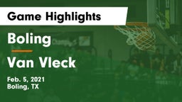 Boling  vs Van Vleck  Game Highlights - Feb. 5, 2021