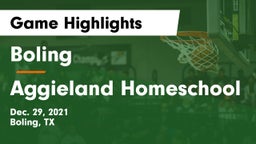 Boling  vs Aggieland Homeschool Game Highlights - Dec. 29, 2021