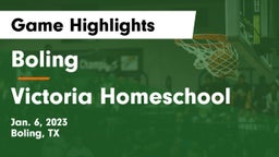 Boling  vs Victoria Homeschool  Game Highlights - Jan. 6, 2023