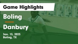 Boling  vs Danbury  Game Highlights - Jan. 13, 2023