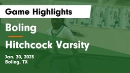 Boling  vs Hitchcock Varsity  Game Highlights - Jan. 20, 2023