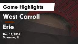 West Carroll  vs Erie Game Highlights - Dec 13, 2016