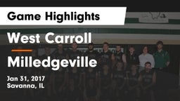 West Carroll  vs Milledgeville Game Highlights - Jan 31, 2017