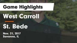 West Carroll  vs St. Bede Game Highlights - Nov. 21, 2017