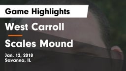 West Carroll  vs Scales Mound Game Highlights - Jan. 12, 2018