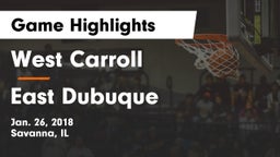 West Carroll  vs East Dubuque Game Highlights - Jan. 26, 2018