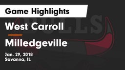 West Carroll  vs Milledgeville Game Highlights - Jan. 29, 2018