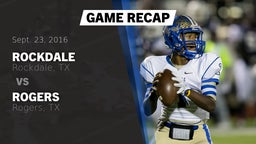 Recap: Rockdale  vs. Rogers  2016