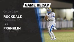 Recap: Rockdale  vs. Franklin  2016