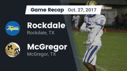 Recap: Rockdale  vs. McGregor  2017