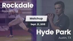 Matchup: Rockdale  vs. Hyde Park 2018
