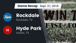 Recap: Rockdale  vs. Hyde Park 2018