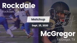 Matchup: Rockdale  vs. McGregor  2020