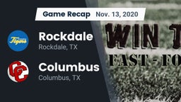 Recap: Rockdale  vs. Columbus  2020