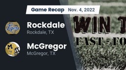 Recap: Rockdale  vs. McGregor  2022