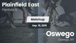Matchup: Plainfield East vs. Oswego  2016