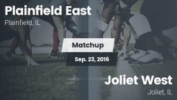 Matchup: Plainfield East vs. Joliet West  2016