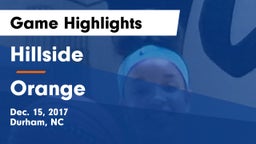 Hillside  vs Orange Game Highlights - Dec. 15, 2017