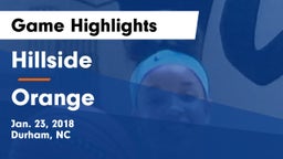 Hillside  vs Orange Game Highlights - Jan. 23, 2018